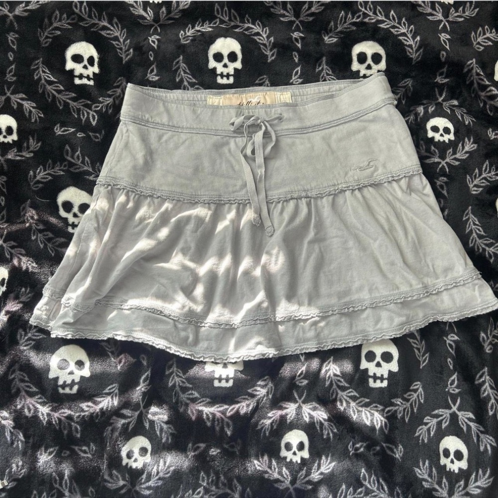 Hollister Y2k 2000s Grey Mini Skirt